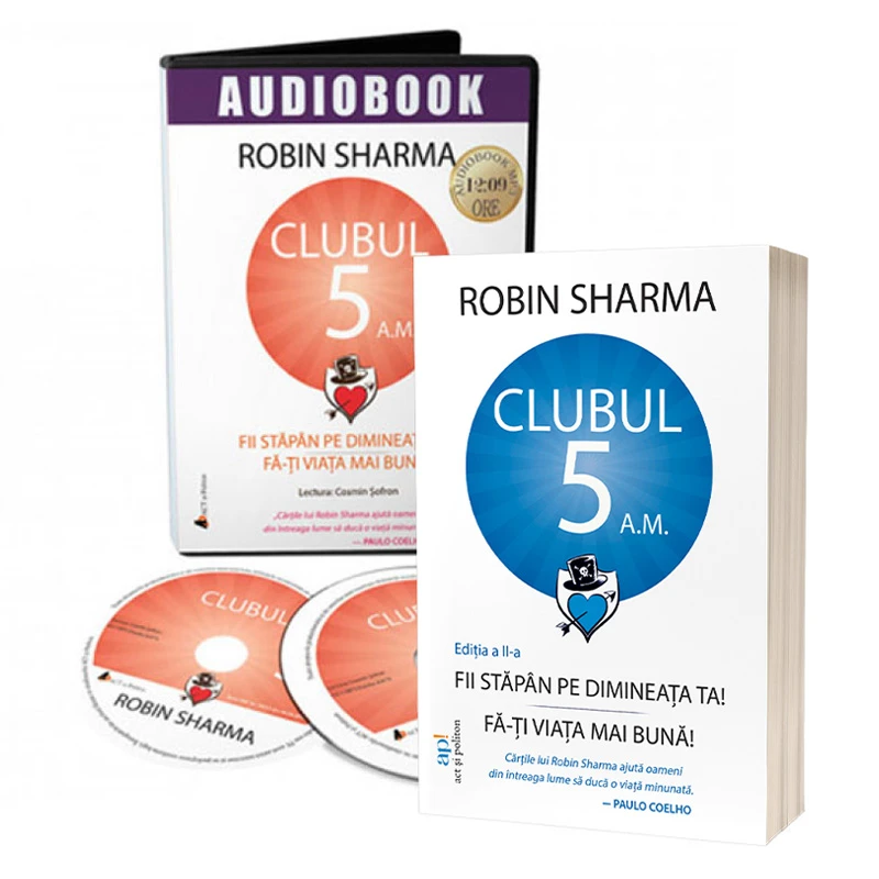 SUPER OFERTĂ: Pachet carte și audiobook Clubul 5 a.m 